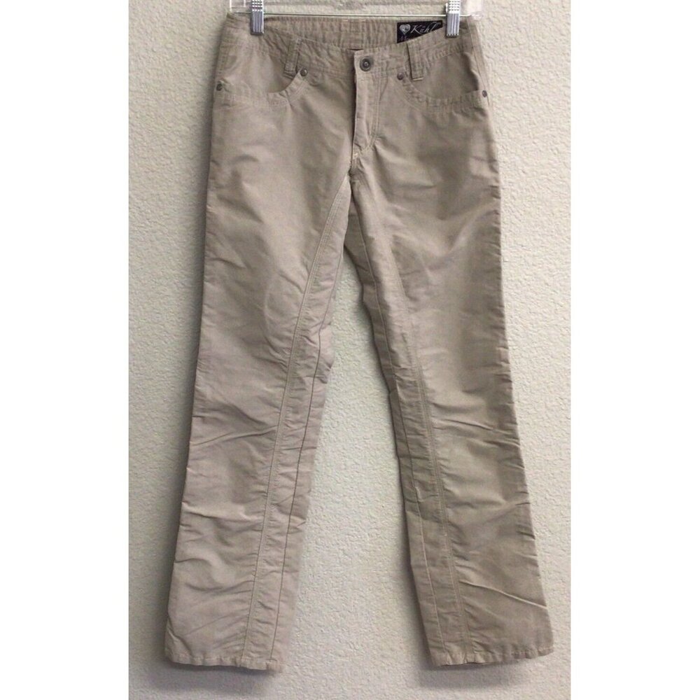 Kuhl Pants Womens 2 Beige Straight Leg Gorpcore Outdoor Hiking Nylon
